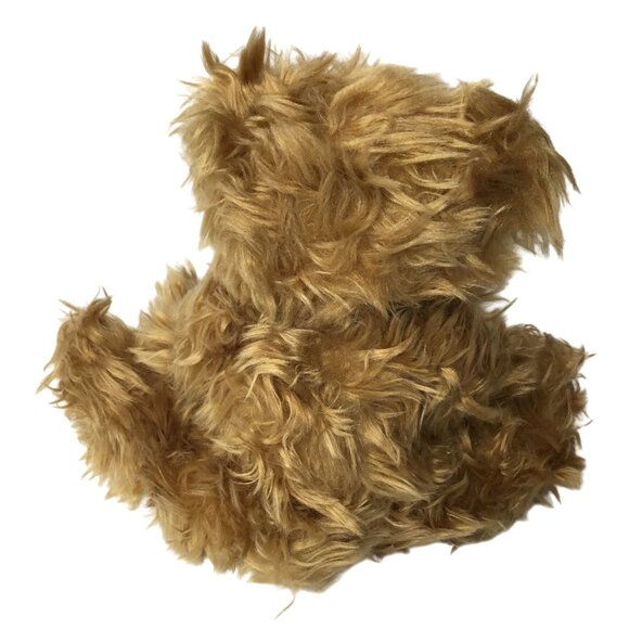 Vintage RUSS Gregory Teddy Bear 6" Plush Maroon Bow Shaggy Mohair Look Eyebrows - Picture 4 of 7